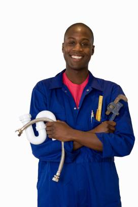 Technician standing in home kitchen